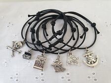 6 PIRATE THEME FRIENDSHIP BRACELETS BIRTHDAY PARTY BAG GIFT PRIZE FAVOR