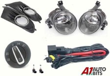 For Vw Golf Mk6 09 10 11 Fog Lights Lamps Grille Kit + Wiring & Headlight Switch