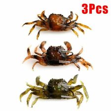 3 x PEELER 3D MANIC CRAB LURE 4/0 DOUBLE HOOK BOAT WRECK BEACH FISHING