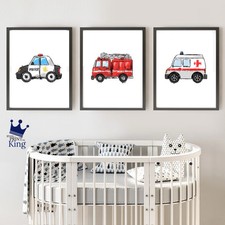 Fire engine police bedroom