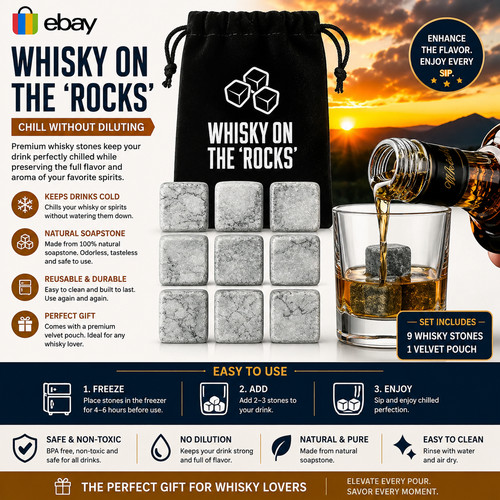 Whiskey ice stones - ice,