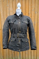 Oxford Bradwell Ladies Premium Waxed Cotton Motorcycle Jacket Size Medium (10)