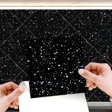 WALPLUS Glitter Black Tile