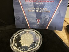 1 Kg FIFTY PENCE COIN,VE DAY