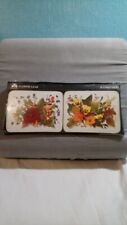 Vintage Clover Leaf Coasters Country Garden Design Sealed