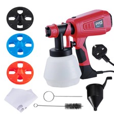 Pro 1000ML Electric Paint Sprayer Gun HVLP Spray Adjustable Flow & 3 Nozzles DIY