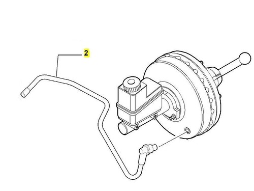 Brake servo hose fiat stilo - hose,