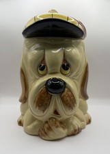 Vintage P&k Price & Kensington England Droopy Dog Biscuit Barrel Ceramic Jar