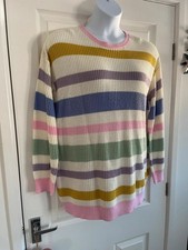 Studio - Pastel Striped Knitted Jumper - Size 16/18