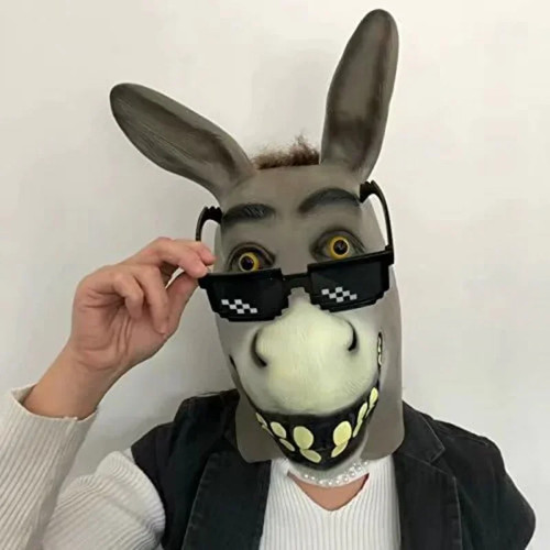 Realistic donkey mask - realistic, with