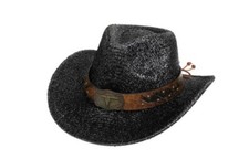 Black Sparkly Cowboy Hat for Women