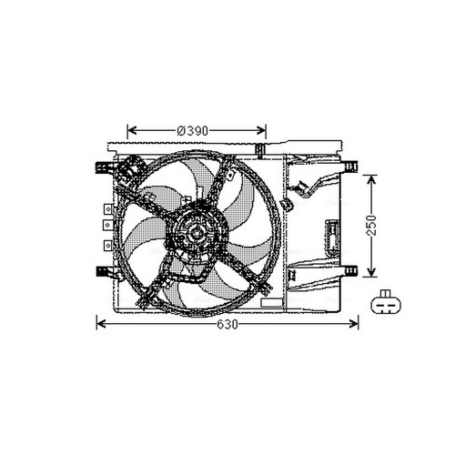 Radiator fan for opel corsa - for,