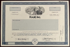 Knoll inc specimen stock - knoll,, inc.