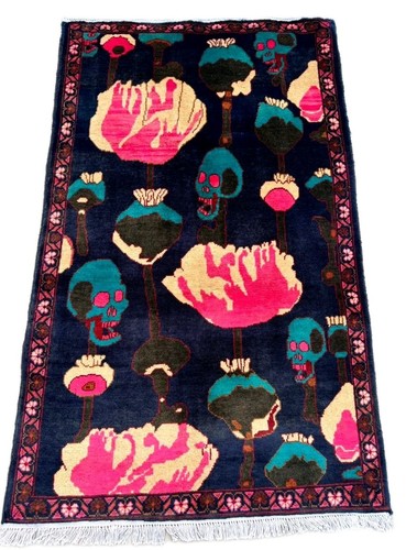 Opium handmade afghan - opium, wool