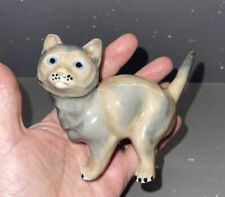 Siamese Russian  Vtg Retro kitsch Cat Kitten Figurine Ornament Maltese Blue Grey