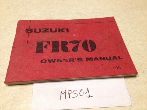 Suzuki fr70 owner manual - fr70,