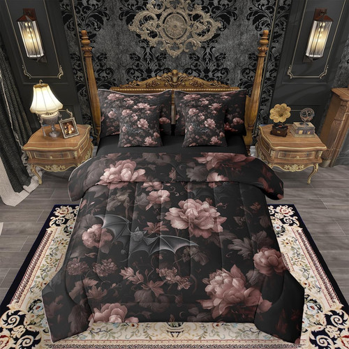 Gothic pcs bedding set - gothic, queen