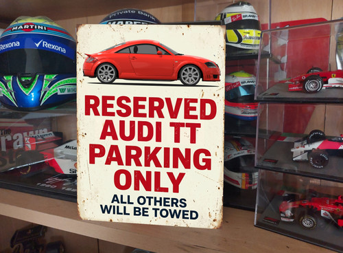 Audi reserved parking metal - audi,