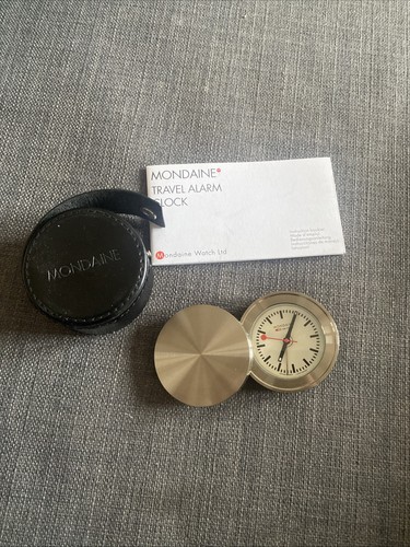 Silver mondaine travel alarm - travel,