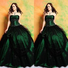 Gothic Wedding Dresses Green