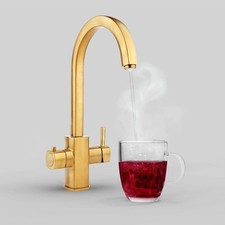 NEW FOHEN Florence Brushed Gold 3-In-1 Boiling Water Tap Kit- Z03