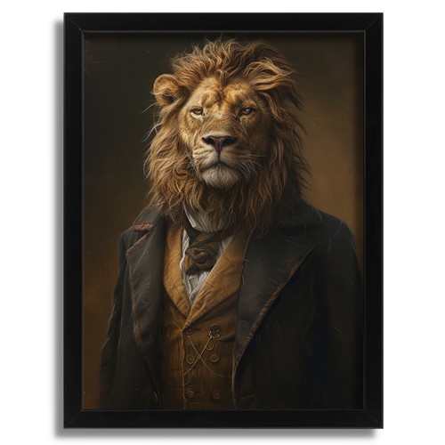 Victorian lion print - lion,