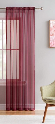 Plain voile curtain - curtain, panel