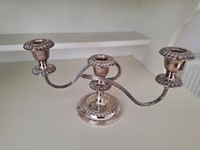 Silver three arm candle holder
