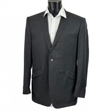 Ozwald Boateng Wool Charcoal Grey Classic Blazer Sports Dinner Jacket Size 46L