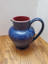 Denby Harlequin Blue Red Milk