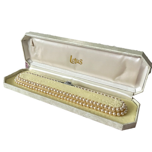 Lotus pearl necklace double - necklace,