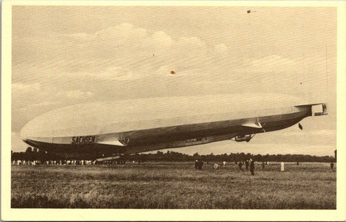Sachsen zeppelin airship - zeppelin, on