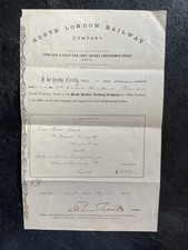 North London Railway Company - Stock Deed of Conveyance Dated April 1882