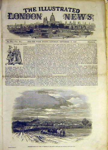 Original old antique print - old,