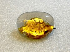 Gold Leaf in Resin Brooch - 25mm across