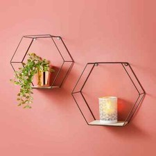 Metal Wire Floating Hexagon
