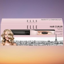 ELLE Hair Curler Soft Touch Matt Finish Led Indicator Regular Size Curler Pink