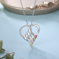 Custom Heart Necklace for Mom