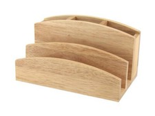 Wooden Letter Rack and Stationary Holder Home and Office Desk Tidy Organiser