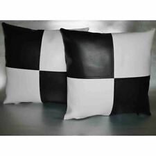 Leather Sofa Bed Black Pillows