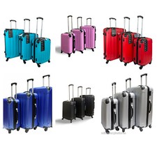 Hard Shell 4 Wheel Spinner Suitcase Luggage Case Trolley Cabin Carry On PC
