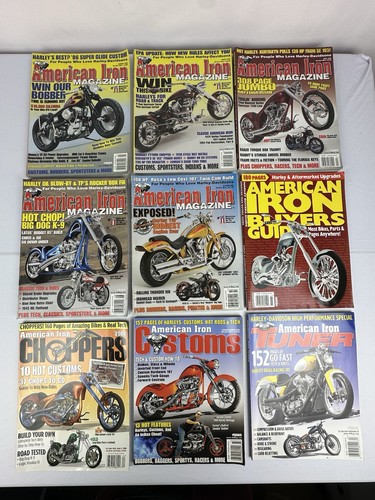 American iron magazine lot - american, 9