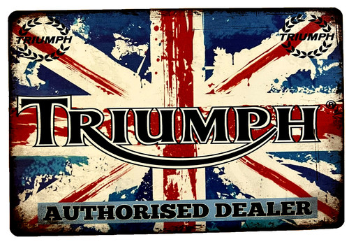 Triumph dealer motorcycle tin - dealer,