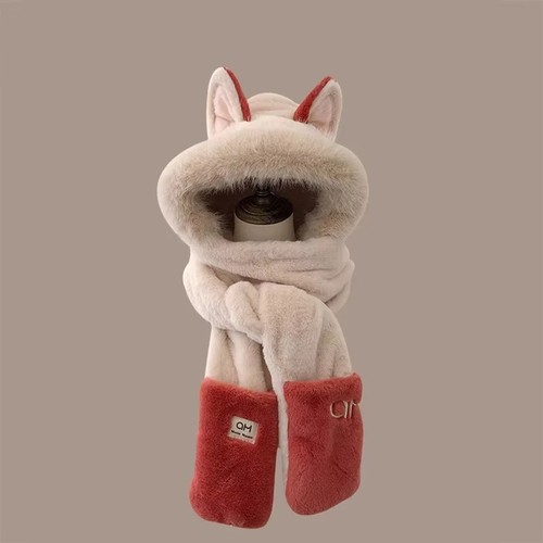 Women faux fur - fox, scarf