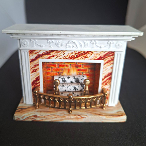 Dollhouse miniature white - dollhouse,