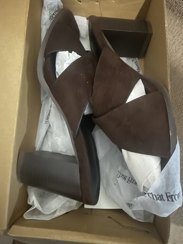 Brown suede heels - brown,