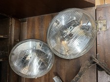 Pair 5 1/2” Sealed Beam Headlights Triumph Classic Car Old Original Parts