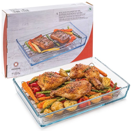 Clear glass rectangular - rectangular, oven