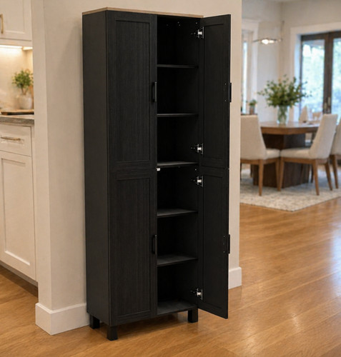 Tall kitchen cupboard black - tall,
