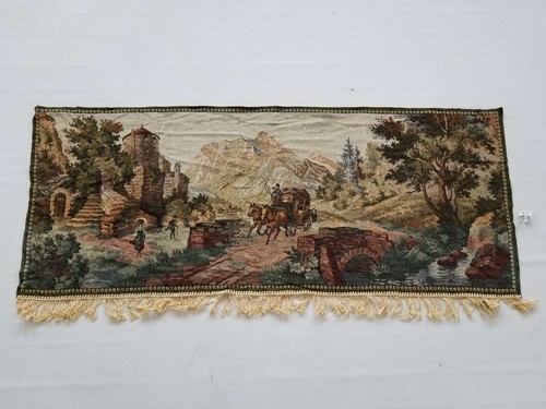 Vintage village scene wall - village,